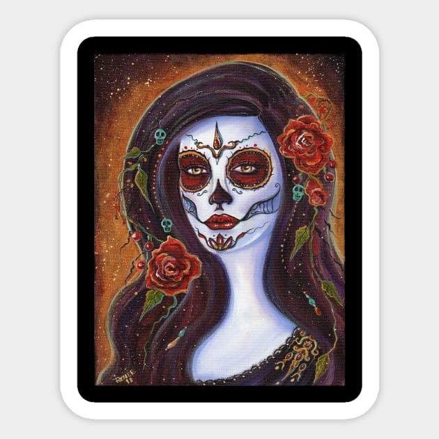 Day of the dead  Autumn Rose By Renee Lavoie Sticker by ReneeLLavoie